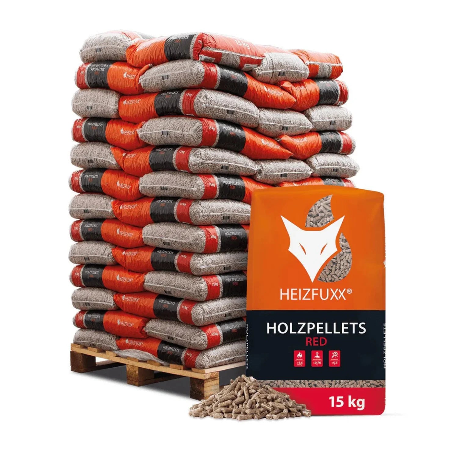 Heizfuxx Holzpellets Red